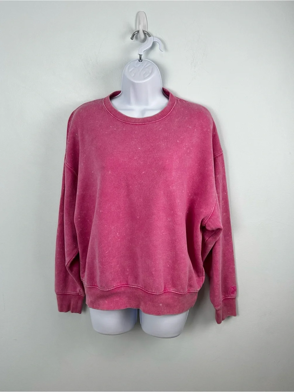 PINK Victoria's Secret Washed Pink Worn Look Oversized Crewneck Sweatshirt XS